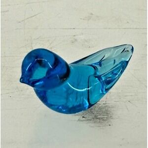 Vintage Art Glass Bluebird Of Happiness Leo Ward 1991